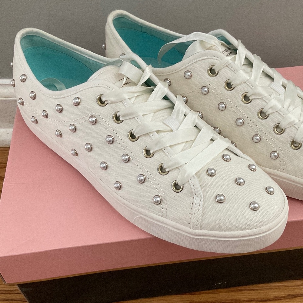 Kate Spade Match Pearl Sneakers size 9 new